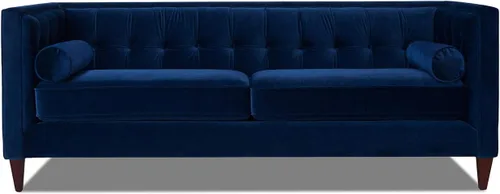 Vista 10 de Jennifer Taylor Home - Sofá modelo Jack, color vino borgoña terciopelo