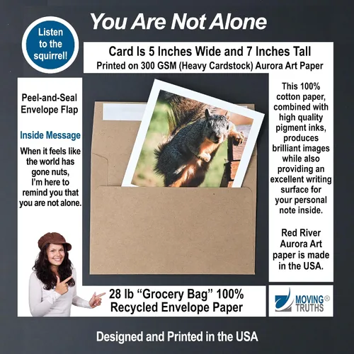 Vista 3 de Tarjeta motivacional de empoderamiento motivacional con texto en inglés "You Are Not Alone" con texto en inglés "I Need to Tell You Something