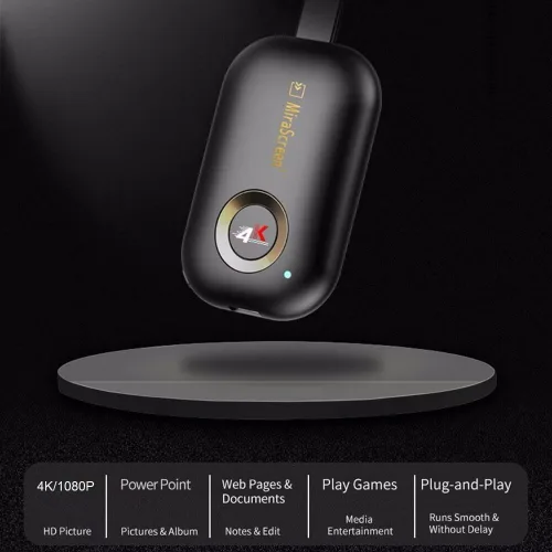 Vista 6 de SmartSee Receptor de pantalla inalámbrico HD 5G WiFi 4K 1080P Adaptador de espejo fundido para iPhone Mac iOS Android a TV proyector compatible