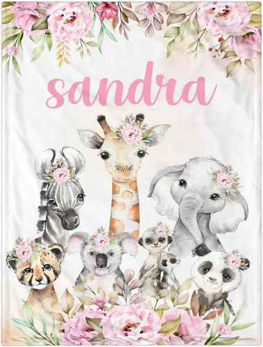 Vista 21 de Manta de bebé personalizada para niñas y niños, manta de bebé personalizada con nombre, mantas personalizadas con nombre para niños, manta de Linda
