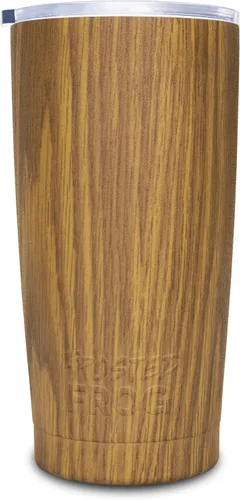 Vista 16 de Frosted Frog Vaso negro de 20 onzas con aislamiento al vacío con popote de acero inoxidable