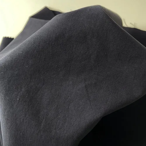 Vista 7 de Tela elástica de nailon de algodón de lino azul marino Calidad premium para moda, costura y decoración del hogar