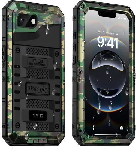 Vista 12 de Beasyjoy Funda para iPhone 12 - Impermeable, Grado Militar Resistente a Golpes con Protector de Pantalla Integrado, Protección Completa del Cuerpo