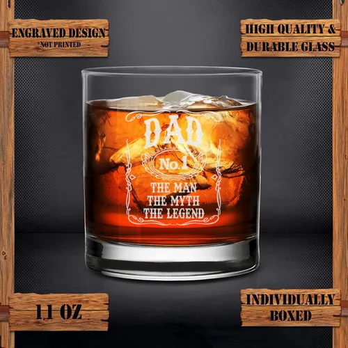 Vista 3 de Dad The Man The Myth The Legend - Vaso de whisky número uno para papá