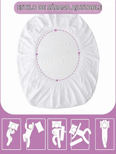 Vista 4 de Protector de colchón individual XL para dormitorios universitarios, funda impermeable para cama de hospital, tamaño individual extra largo