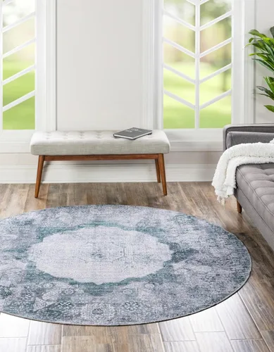 Vista 13 de Unique Loom Yara Collection - Alfombra Nayer (2' x 3' 1" Rectángulo, Gris Marfil)