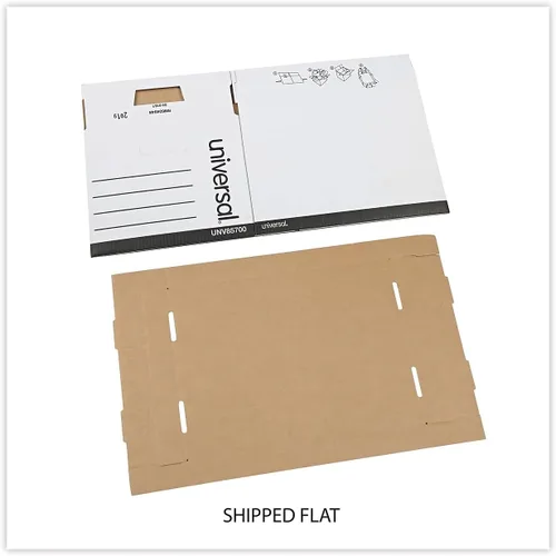 Vista 3 de Universal 85700 Caja de almacenamiento extra fuerte con tapa, carta/legal, 12 x 15 x 10, blanco, 12/cartón