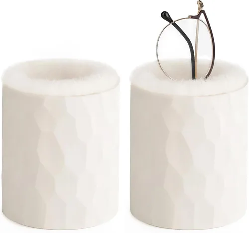 Vista 10 de Mkono Soporte para anteojos con forro de felpa, funda protectora para lentes, soporte antiarañazos, organizador de almacenamiento para anteojos