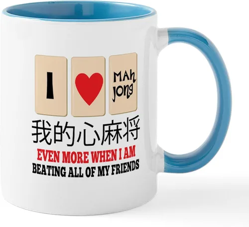 Vista 78 de CafePress Mahjong Mugs - Taza de café de cerámica de 11 oz (11.0 fl oz)