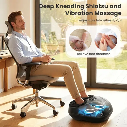 Vista 3 de COMFIER Elegible para HSA Masajeador de Pies Shiatsu con Calor, Masajeador de Pies FSA para Neuropatía Fascitis Plantar, Masajeador de Pies