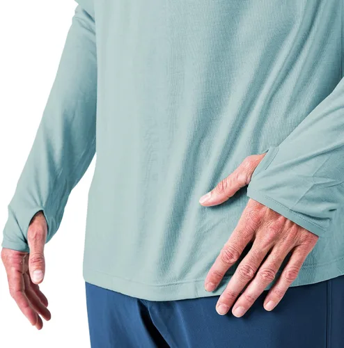Vista 5 de Free Fly Sudadera con capucha ligera de bambú para hombre, secado rápido, transpirable, con protección solar, UPF 20+
