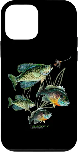 Vista 16 de Crappie Bluegill Fishing Phone Covers Black Fly Case for iPhone 17
