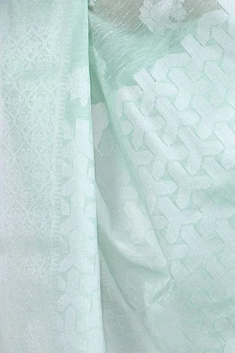 Vista 3 de Chandrakala Sari étnico indio étnico para mujer con blusa sin coser (1310)
