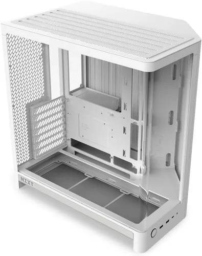 Vista 13 de NZXT H6 Flow CC-H61FB-01 Carcasa compacta de doble cámara de torre media con flujo de aire Paneles de vidrio panorámicos Paneles de flujo