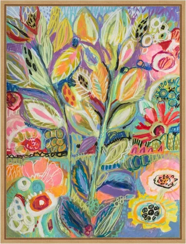 Vista 9 de Amanti Art Lienzo enmarcado para pared, 24 x 18 pulgadas, jardín de fantasía II, por Karen Fields, lienzo enmarcado para pared, arte abstracto