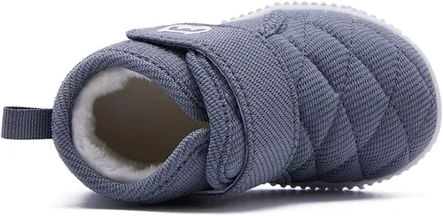 Vista 5 de BMCiTYBM Zapatos de bebé para niño y niña, zapatos de invierno cálidos antideslizantes para primeros pasos de 6 a 24 meses