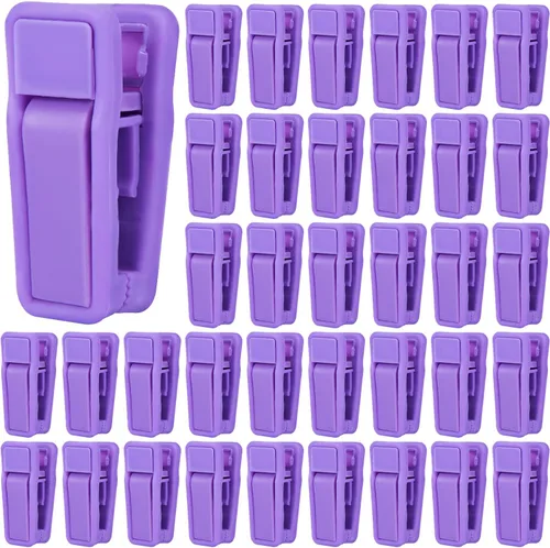 Vista 14 de KISEER Juego de 40 clips de plástico para colgar bebés de línea delgada para colgar ropa de terciopelo (negro)