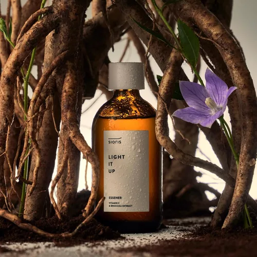 Vista 4 de SIORIS Suero Botanical Radiance, suero facial coreano con flor de globo, brócoli y rosa de damasco, refuerzo de humedad iluminador para piel