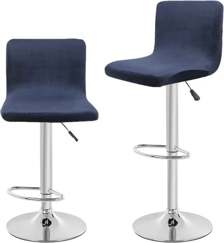 Vista 26 de Fundas para asiento de bar de terciopelo, fundas cuadradas para taburete de bar, fundas para silla de altura de mostrador (2, burdeos)