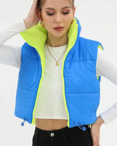 Vista 19 de Xeoxarel Chaleco acolchado corto con bolsillos para mujer (XS-XXL)