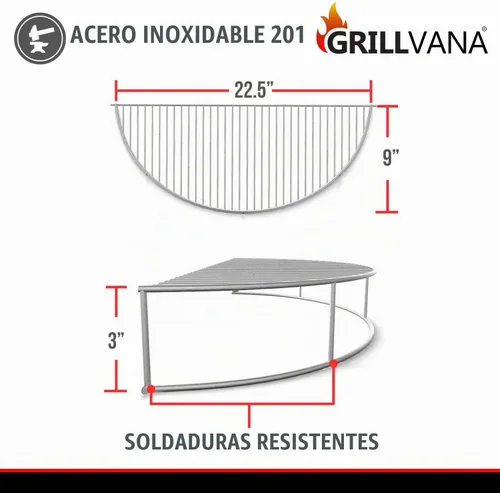 Vista 3 de Media rejilla de parrilla