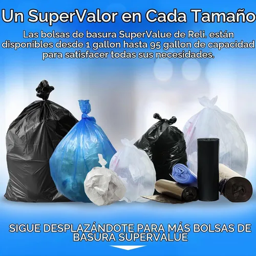 Vista 7 de Reli. SuperValue - Bolsas de basura transparentes de 16 a 25 galones (500 unidades a granel)