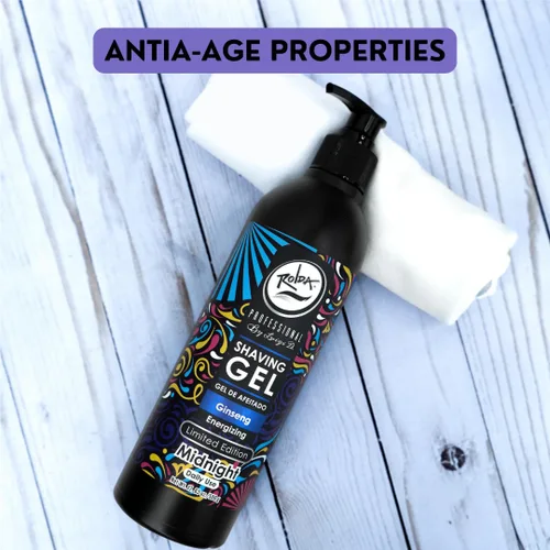 Vista 5 de Rolda Midnight Ginseng - Gel de afeitar para pieles sensibles, gel de afeitar transparente y no espumoso para hombres, gel de afeitado sin golpes