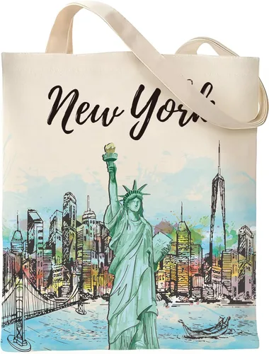 Vista 10 de Bolsa de Lona VeloKomo para Regalo - Divertidas Bolsas de Tela Reutilizables Vintage para Mujeres Amantes de las Compras y la Lectura