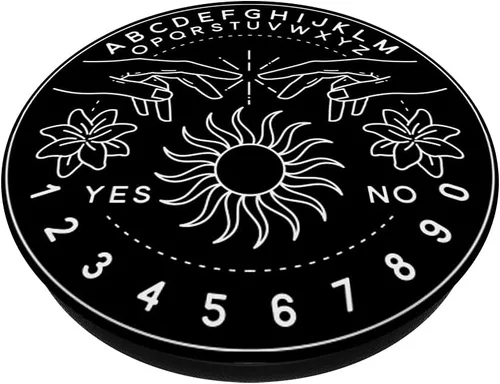 Vista 2 de Ouija Board Creepy Horror Juego Jugando Halloween Art PopSockets Swappable PopGrip