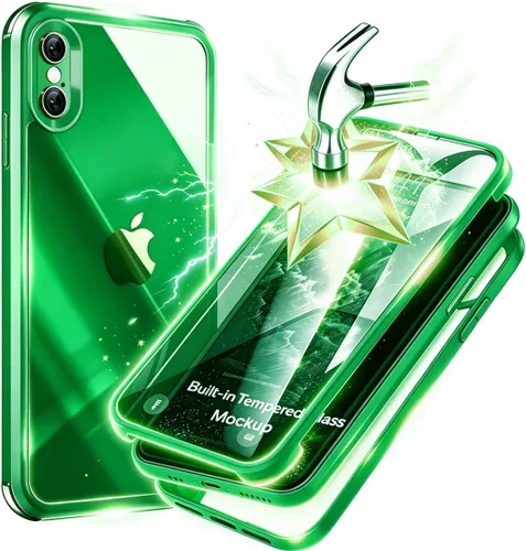 Vista 18 de Funda para iPhone 11 con protector de pantalla [vidrio templado 9H integrado], protección de cuerpo completo 360 de doble capa protectora