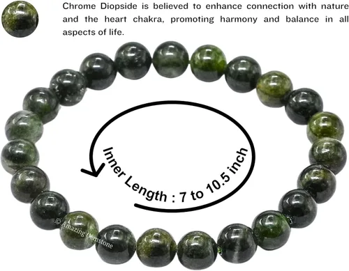 Vista 619 de Amazing Gemstone Crystal Bracelet for Women Men's Gifts - Protection Healing Crystal Bracelet - 8mm Gemstone Beaded Stretchable Bracelet Pulseras