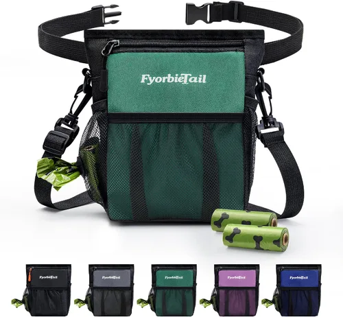 Vista 12 de Bolsa de golosinas para perros, bolsa de entrenamiento impermeable para perros de 4 tazas, manos libres, 3 formas de llevar, cierre magnético