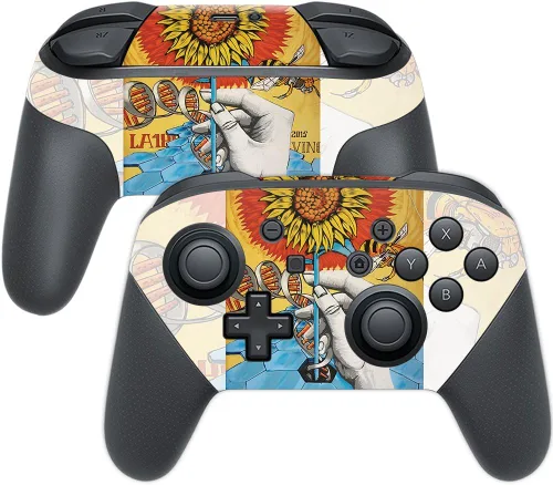 Vista 22 de MightySkins Skin compatible con Nintendo Switch Pro Controller - Negro abstracto Funda protectora de vinilo duradera y única Fácil de aplicar
