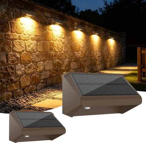 Vista 24 de Luces solares para valla al aire libre, paquete de 12 luces RGB Blanco