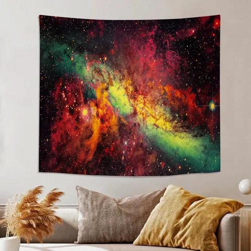 Vista 5 de PSYHILAR Blacklight Tapestry - Póster para colgar en la pared, diseño de galaxia, nebulosa, estrellas, galaxia, nebulosa, universo neón, reactivo a
