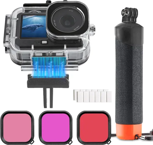 Vista 13 de FitStill Funda impermeable subacuática de 196 pies/196.9 ft con interfaz magnética de liberación rápida compatible con DJI Osmo Action 5 Pro/Action