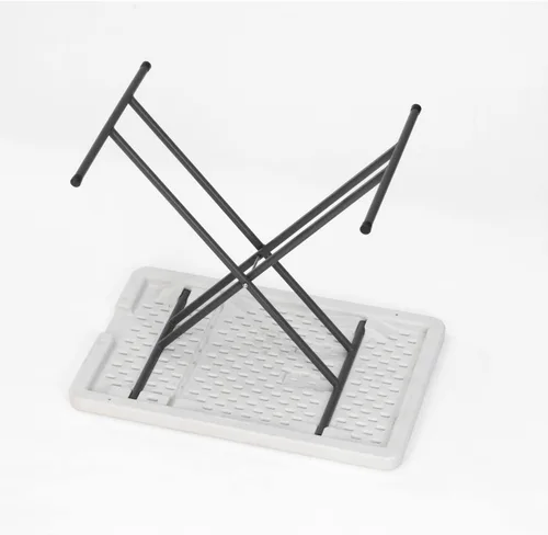 Vista 5 de Global Industrial Mesa plegable de plástico de altura ajustable, 30 "x 20", blanco