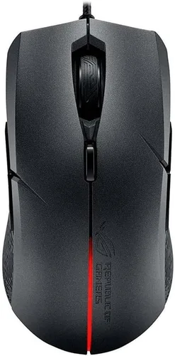 Vista 5 de ASUS Ratón óptico ambidiestro para juegos – ROG Strix Evolve Ratón para juegos con cable para PC 7200 DPI, interruptores Omron 4 estilos