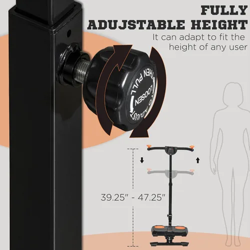 Vista 3 de Soozier Tabla Plegable de Torsión Abdominal para Adelgazamiento de Cintura con Pantalla que Muestra Tiempo, Calorías, Equipo de Entrenamiento