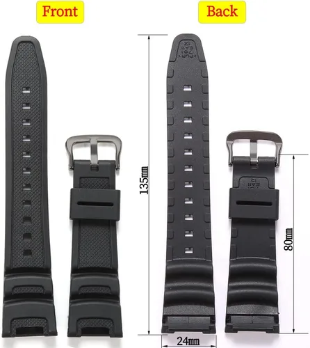 Vista 4 de RCNZWQB Correa de reloj de repuesto de resina compatible con Casio SGW-100 SGW100 - Correa de goma impermeable para hombre