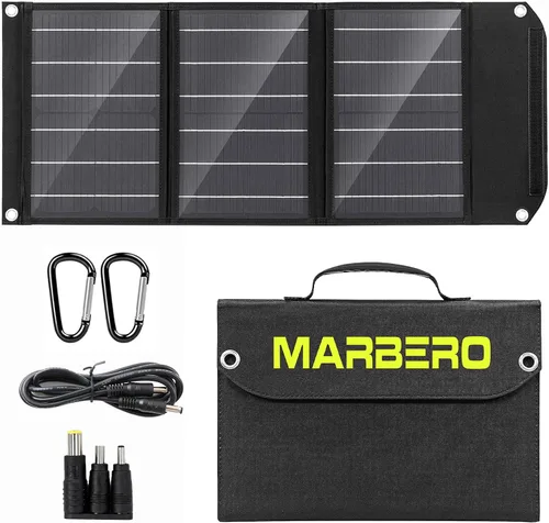 Vista 10 de MARBERO Panel Solar Portátil de 100W 100 Vatios Panel Solar Plegable para Estación de Energía con USB y Salida DC de 18V (10 Conectores) 23%