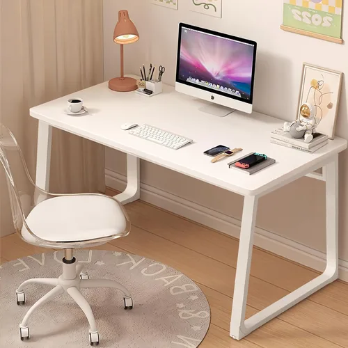 Vista 9 de Escritorio de Computadora de Estilo Moderno Simple para Oficina en Casa, Mesa de Escritura Pequeña de 47.2 Pulgadas para Escritorio o Dormitorio