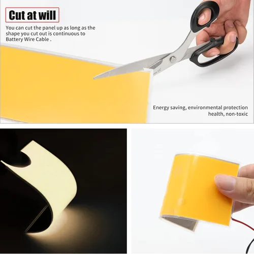 Vista 2 de jose2015 - Panel electroluminiscente electroluminiscente de 4.7 x 2.0 in, color amarillo claro, 3 V, flexible, luces decorativas para cosplay
