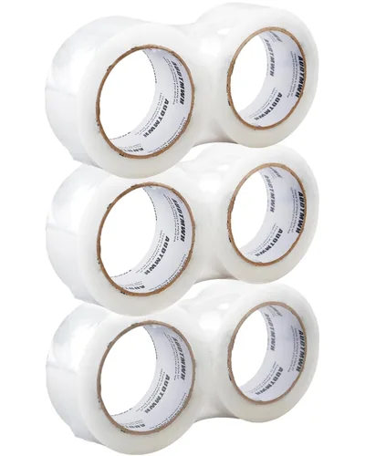 Vista 9 de AUDTMWH Cinta de embalaje con dispensador, 1.88" x 48 yardas, 2 rollos con 1 dispensador
