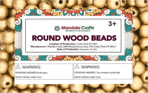 Vista 27 de Mandala Crafts - 2000 cuentas de madera redondas pequeñas de 6 mm para manualidades, suministros de macramé - cuentas de madera natural negra sin