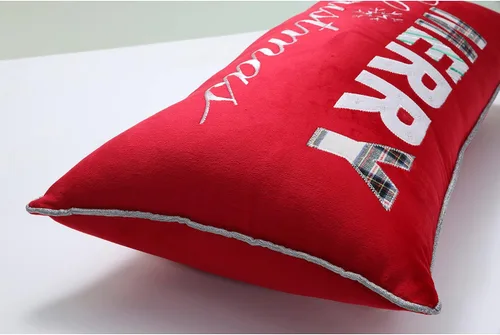 Vista 3 de Pillow Perfect Funda de almohada lumbar para interiores, 18.5 x 11.5 pulgadas, color rojo