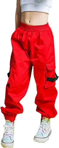 Vista 2 de Pantalones cargo de algodón para niños y niñas, sueltos, para baile de hip hop