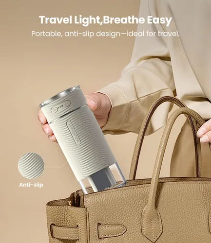 Vista 7 de WSKEN Humidificador pequeño portátil para dormitorio, boquilla doble, niebla fría grande, iluminación ambiental, encendido y apagado inteligente