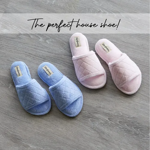 Vista 4 de Dearfoams Beatrice Terry Side Gore - Pantuflas para mujer