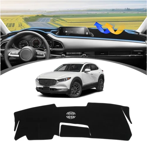 Vista 8 de FIILINES Cubierta para tablero Compatible con Mazda 3 2010-2013 Accesorios Tapete para tablero para Mazda 3 Accesorios Tapete para salpicadero